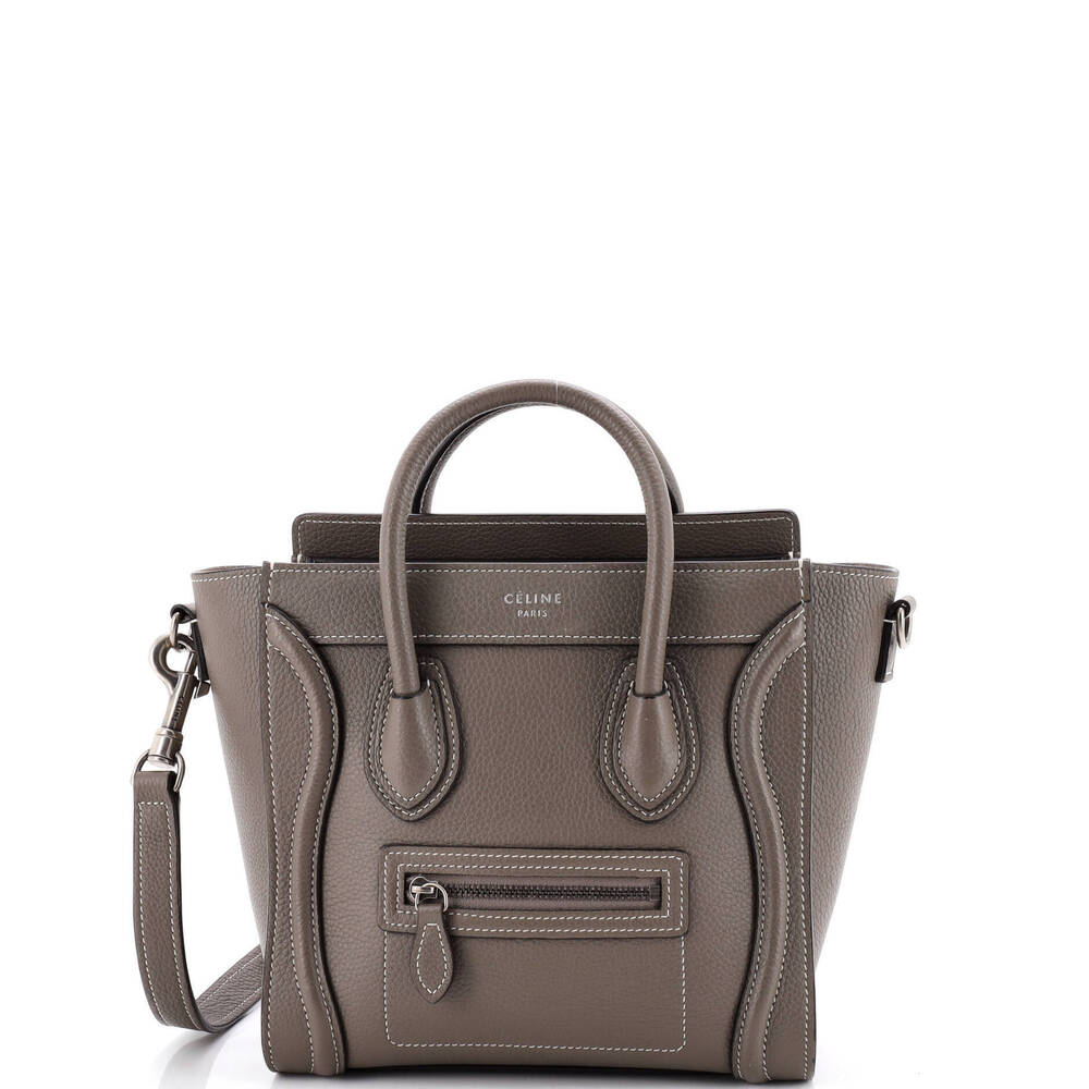 Celine Nano Luggage Bag Grainy Leather